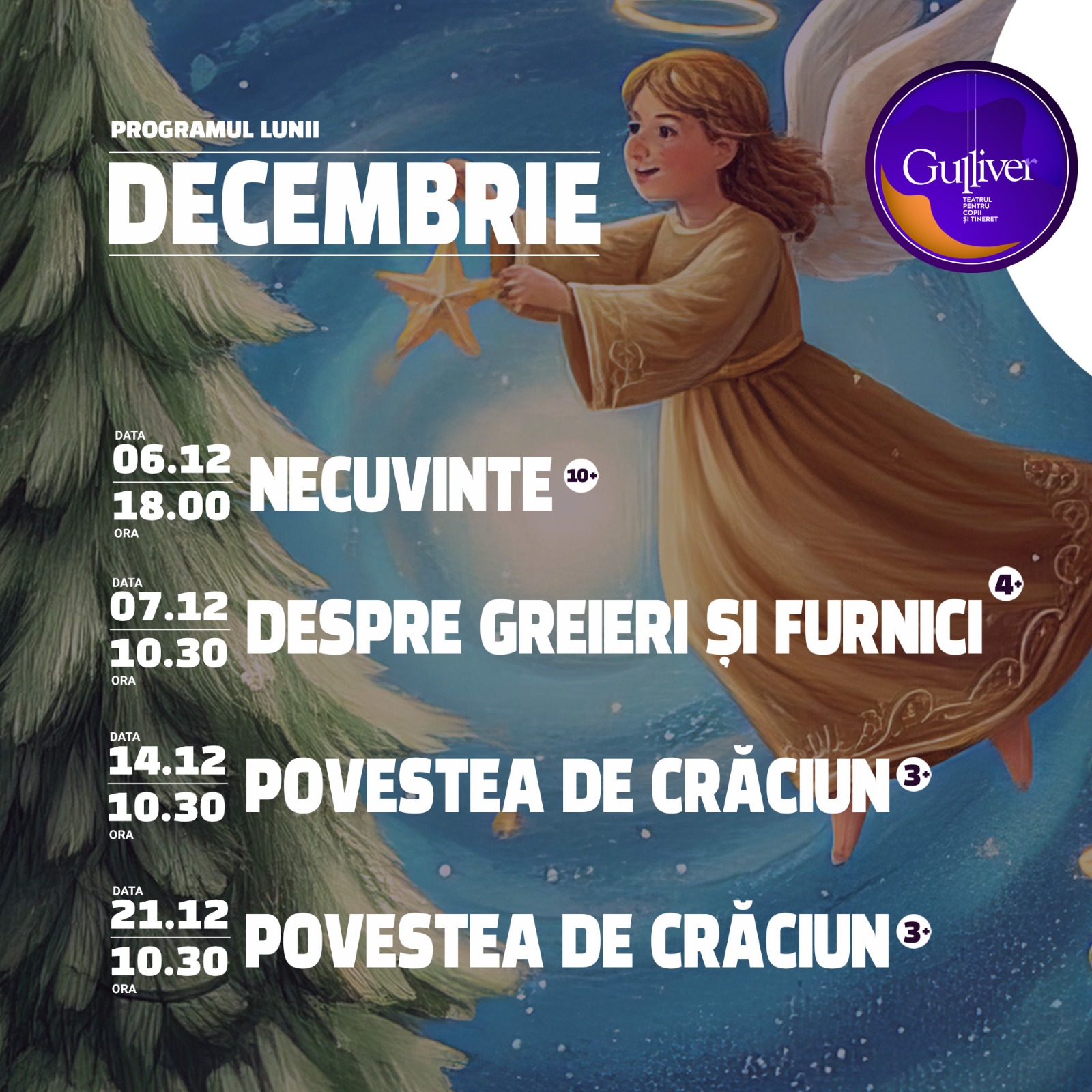 Povești speciale și spectacole de sezon la Teatrul ”Gulliver” 